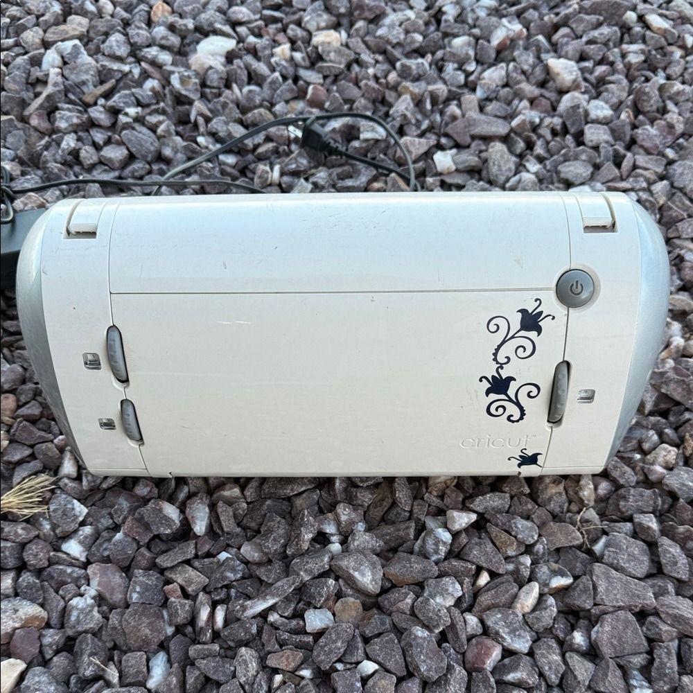 Cricut Machine with Black Floral Design